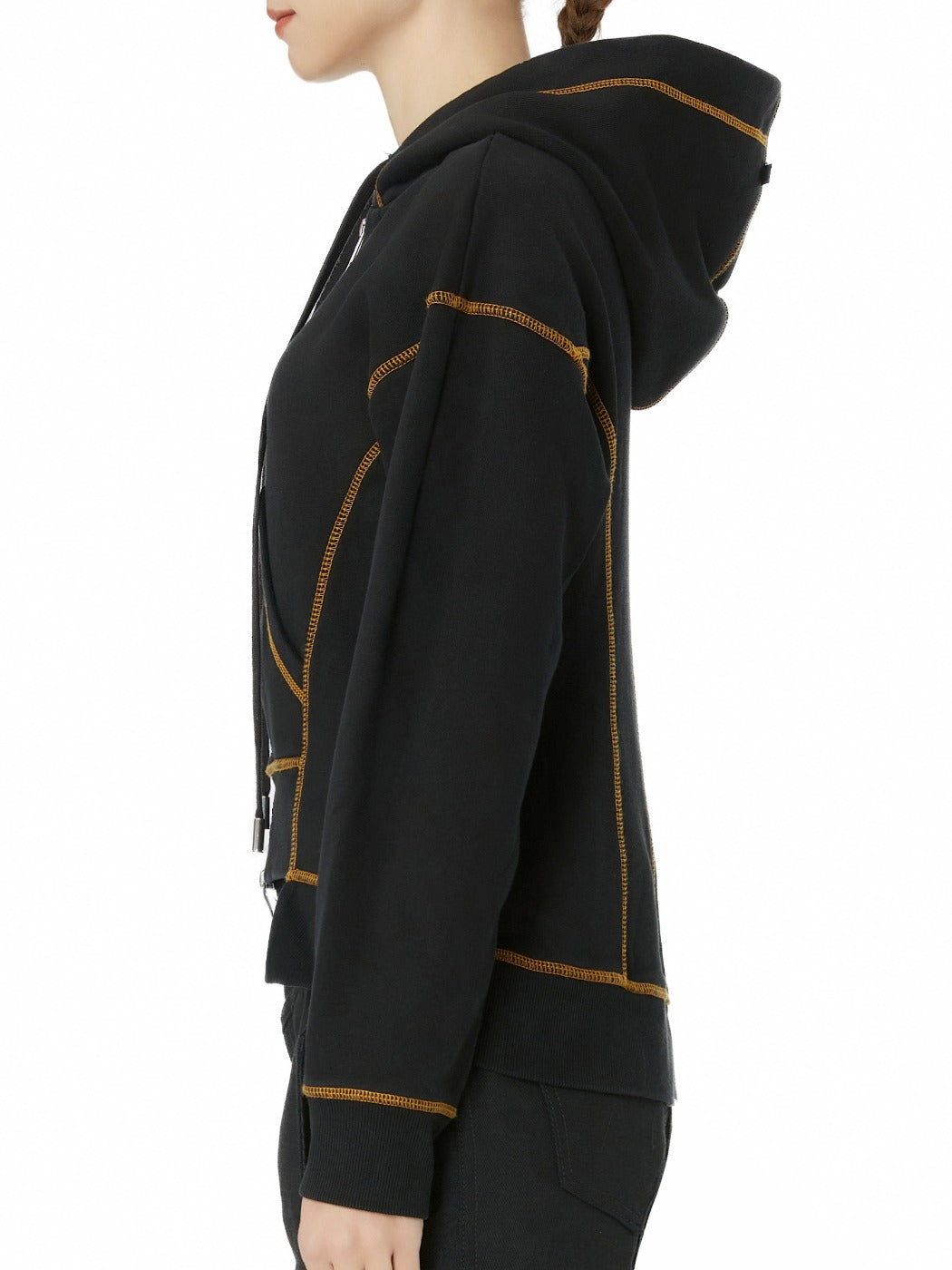 High Quality Black Zip Hoodie Sweatshirt