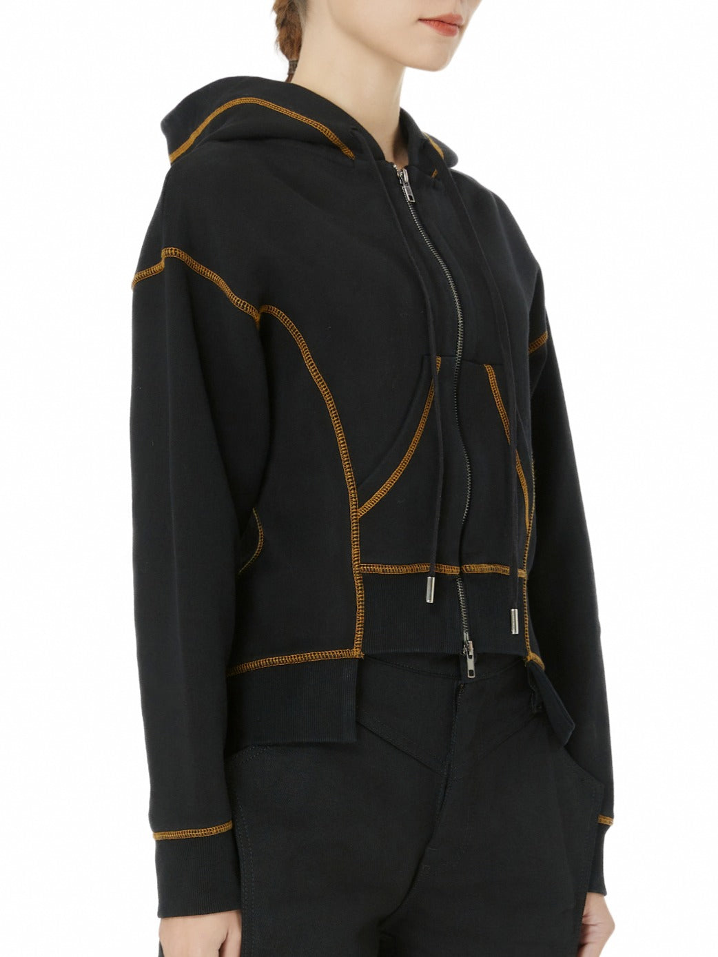 High Quality Black Zip Hoodie Sweatshirt