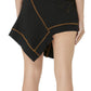Black Asymmetric Mini Skirt