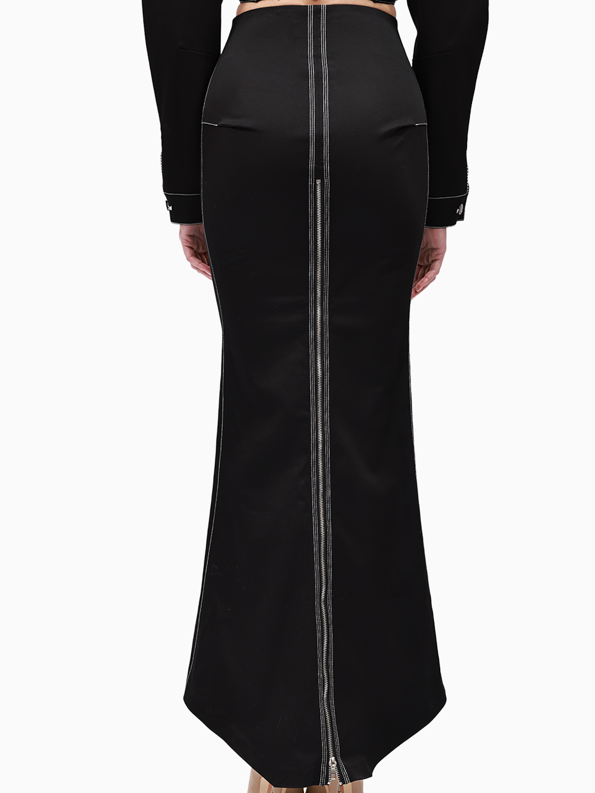 Long Zip Opera Skirt