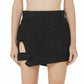 Black Denim Mini Skirt