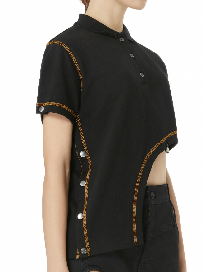 Black Waterfall Polo Shirt