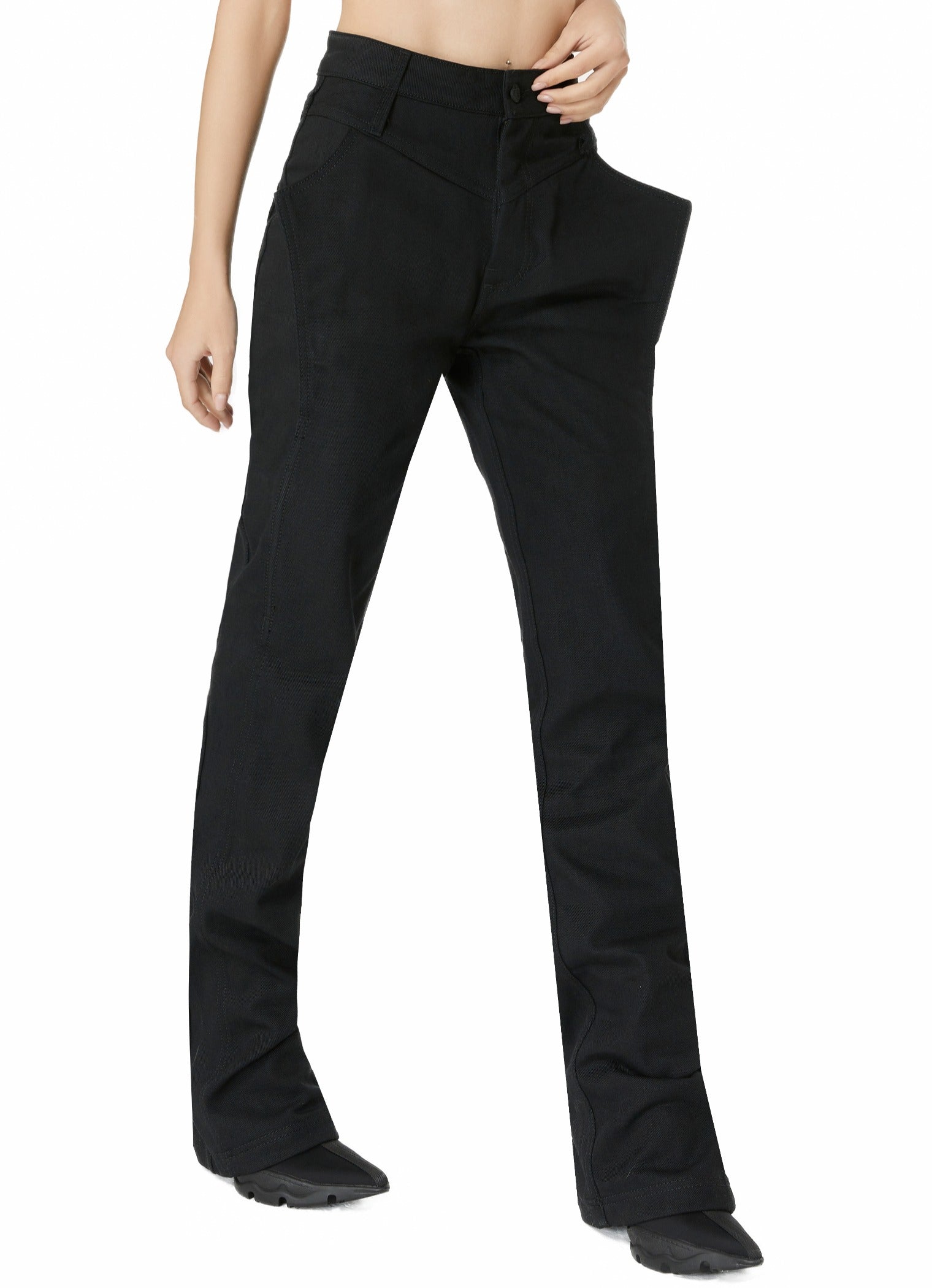 stylish black denim jeans