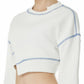 Ivory Crop Sweatshirt