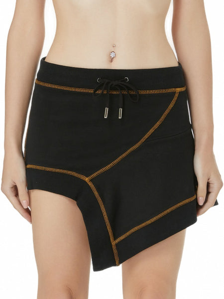 Black Asymmetric Mini Skirt – GAO