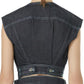 Indigo Denim Cropped Vest
