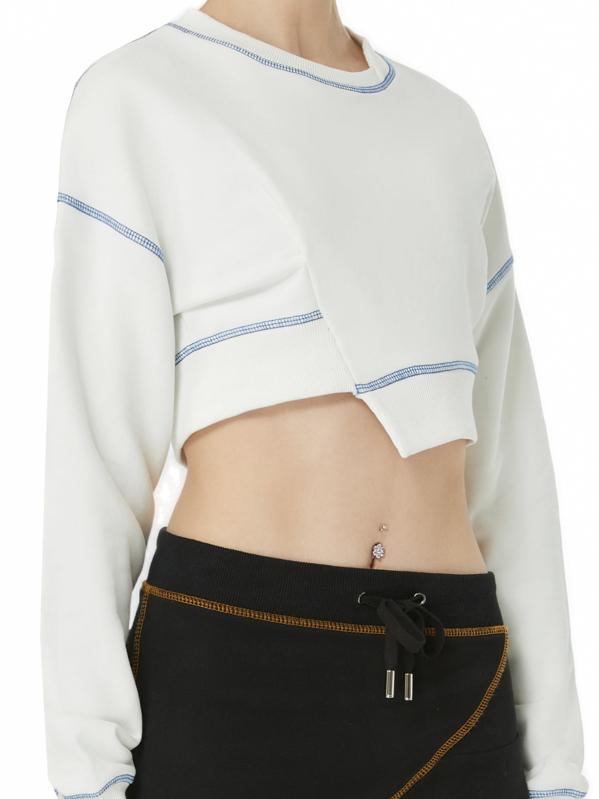 Ivory Crop Sweatshirt