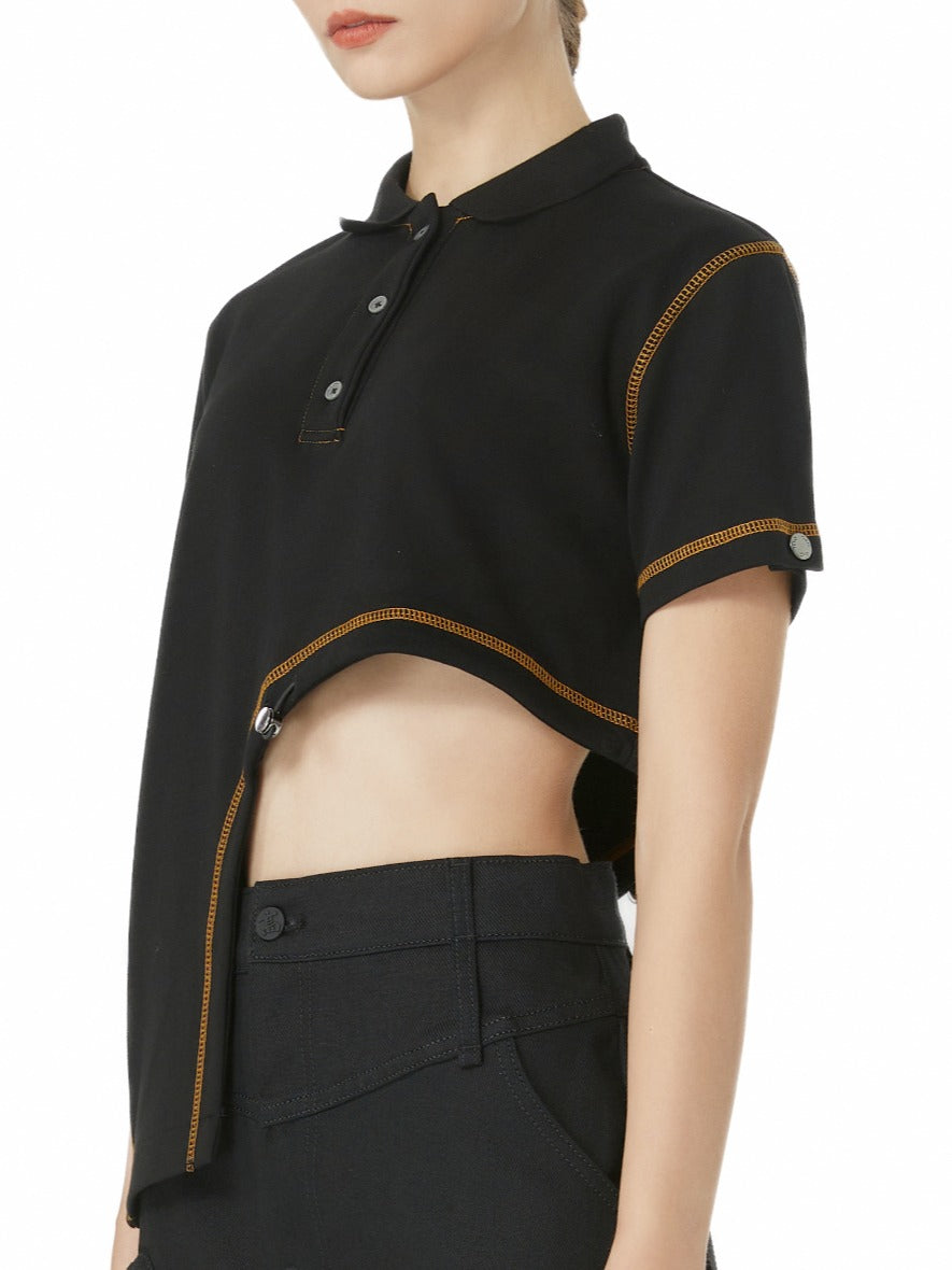 Black Waterfall Polo Shirt