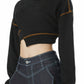 Black Crop Sweatshirt