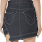 Indigo Denim Mini Skirt