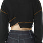 Black Crop Sweatshirt