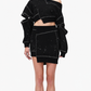 Cropped Snap Sleeve Sweatshirt