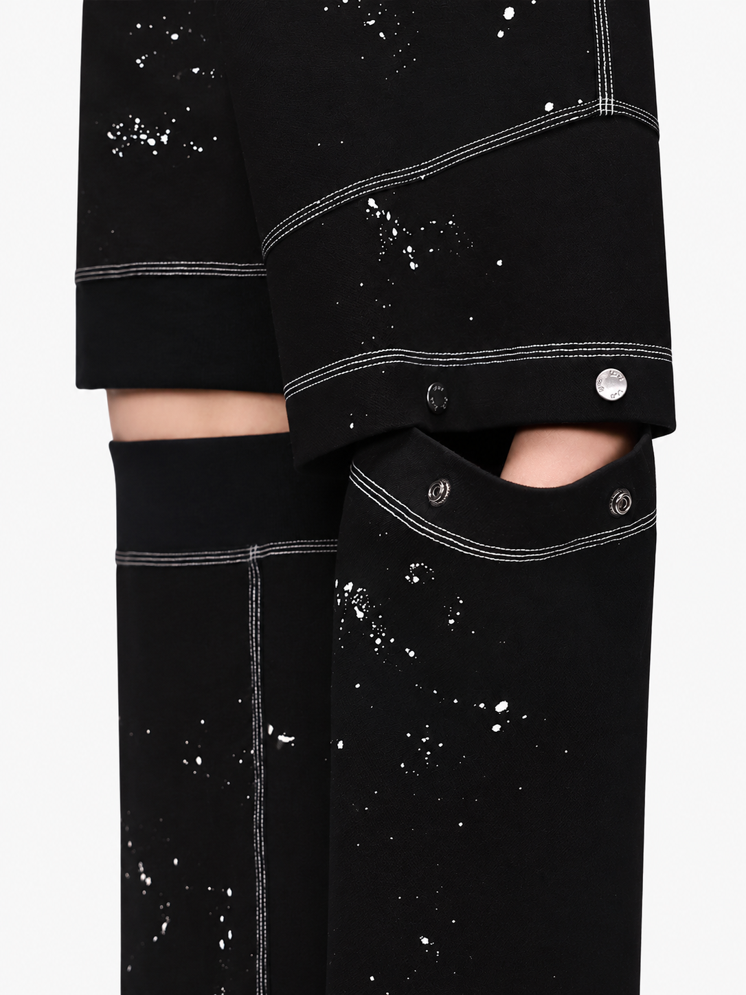 Cropped Snap Sleeve Sweatshirt