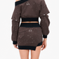 Cropped Snap Sleeve Sweatshirt
