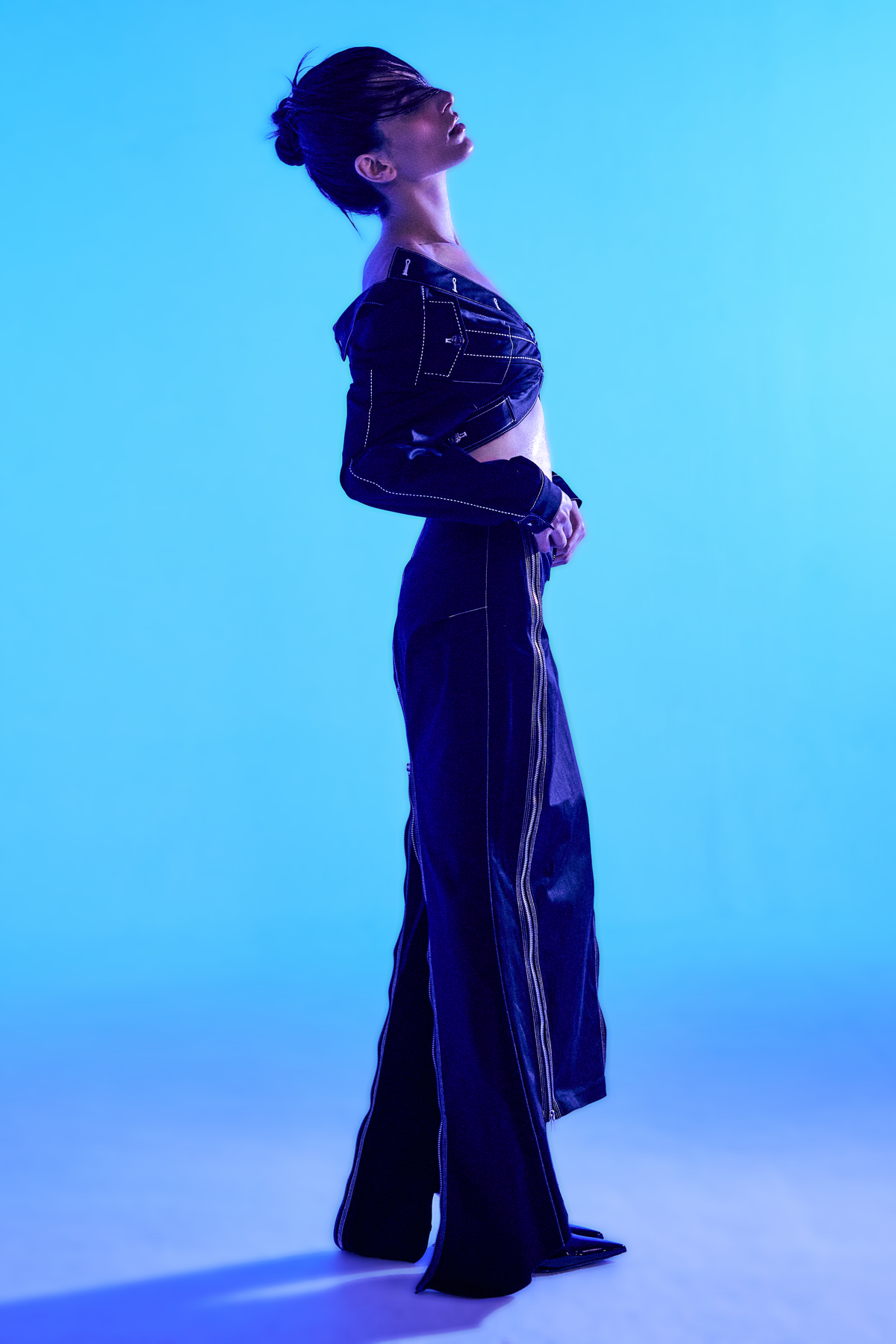Long Zip Opera Skirt