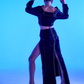 Long Zip Opera Skirt