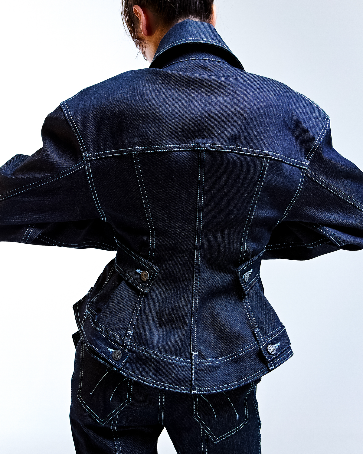 Indigo Denim Hi-Lo Jacket