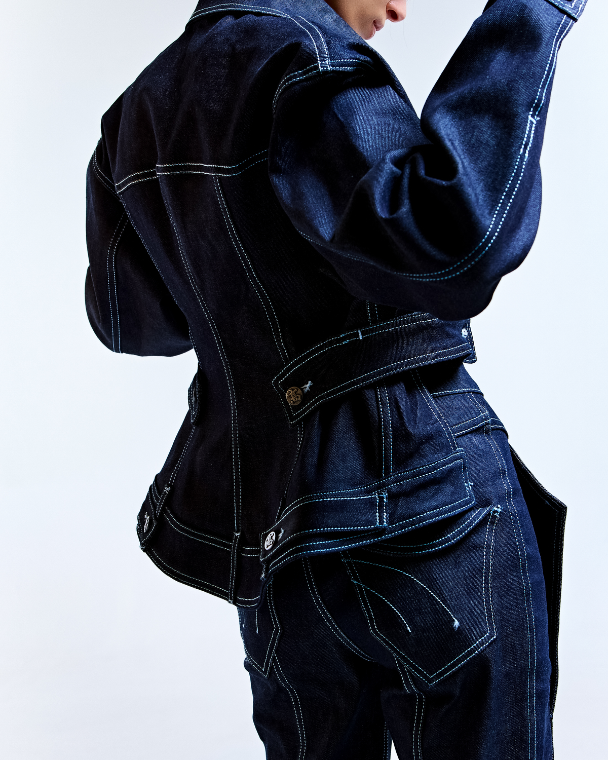 Indigo Denim Hi-Lo Jacket