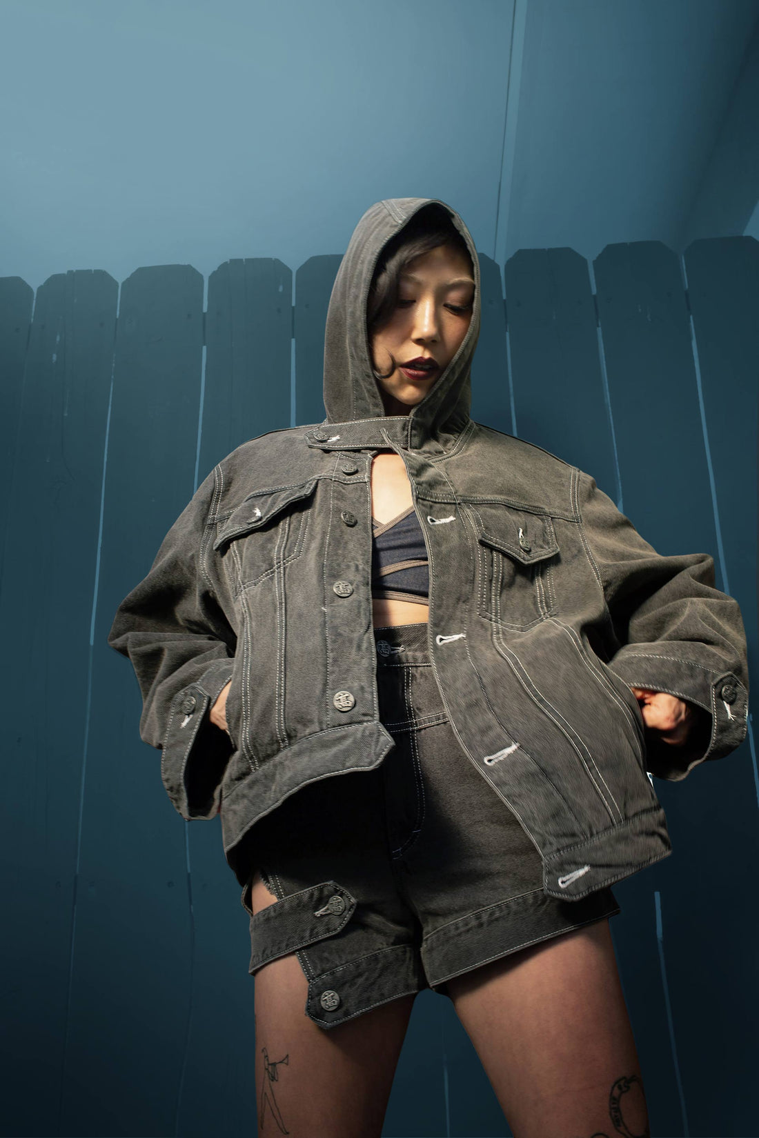 Hoodie Denim Jacket